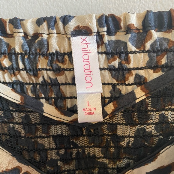 Cheetah Print Hi Lo Dress with lace detail Sz L - Picture 6 of 7